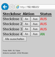 Fernsteuerung von RC-Dosen per Browser